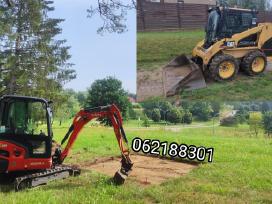 Mini ekskavatoriaus ir Bobcat darbai