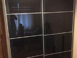 Stiklai Ikea spintai Pax (juodi)