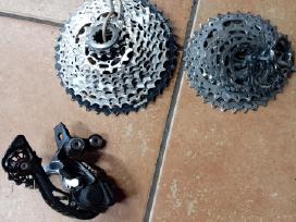 Shimano deore XT kasete ir galinis begiu permeteja