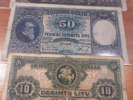 Smetoninių banknotų setukas 100,50,20,10,5 litai