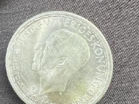 2 Kronos Švedija 1947 sidabras