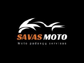 Moto padangų montavimas, aptarnavimo darbai.