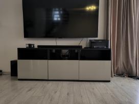 Ikea "Besta" TV staliukas ir pakabinamos lentynos