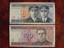 10 litų ir 20 litų banknotai 2007, unc