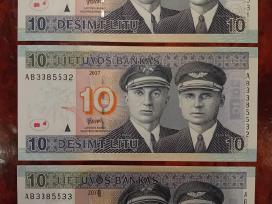 10 litų banknotas 2007, Unc, 3 vnt.