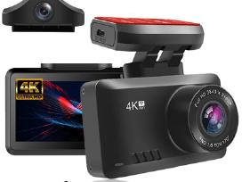 Top! 4k GPS WiFi vaizdo registratorius 2 kameros