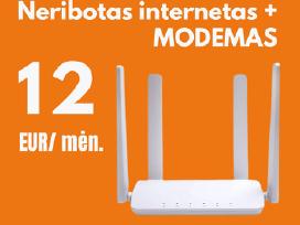Neribotas interneto planas tik 12eur! be sutarties