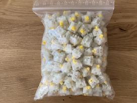 Gateron Milky Yellow klaviatūros mygtukai 200vnt.
