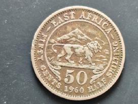 Rytų Afrika British East Africa 1960 Half Shilling