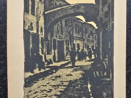 Grafiko Jozef Tom (1883-1962) darbas „uliczka“