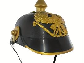 Vok. Prūsijos Juoda & Auksinė Pickelhaube Replika