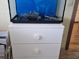 Parduodamas 70 l akvariumas su spintele ir įranga