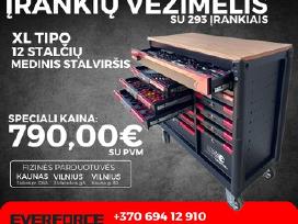 Įrankių Vežimėlis –12 Stalčių Su 11 Pilnais 293vnt