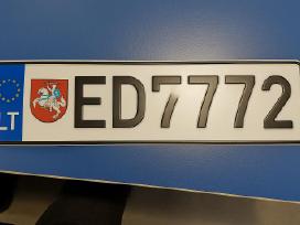 Valstybiniai automobilio numeriai 777 999