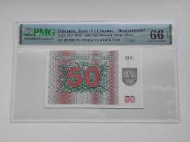 50 talonų 1991 Pmg 66 be užrašo Replacement