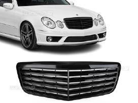 Mercedes W211 facelift juodos Priekinės Grotelės
