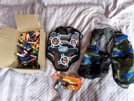 Nerf rinkinys + 150 šovinių + liemenė + skydas