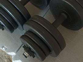 Hanteliai 2x15kg 2x10kg