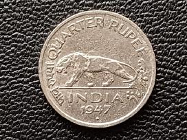 (168) 1/4 rupijos 1947m. Indija