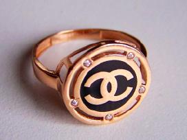 Sužadėtuvių auksinis ziedas su briliantu, Chanel