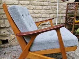 Vintažinis mid century bukmedžio fotelis