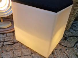 Vintažinis šviečiantis pufas su daiktadėže Lux-us