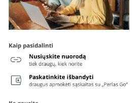 10 eur Perlas Go nuolaidos kodas kom. sąskaitoms