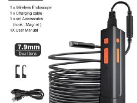5,5 mm WiFi Dual endoskopinė kamera 1920p