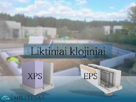 Liktiniai klojiniai,xps,eps,pamatai,statyba