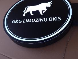 Šviečianti reklama, šviesdėžės, neon LED iškabos