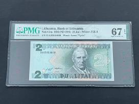 Lietuva 2 Litai 1993 Pmg 67 Epq banknotai