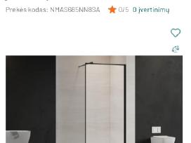 Stiklo pertvara dušuj