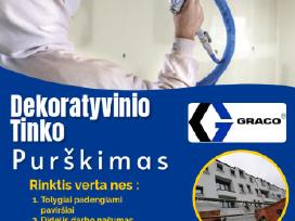 Fasadų apdaila - Dekoratyvinio tinko purškimas