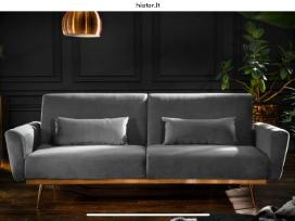 Elegantiška aksominė sofa-lova