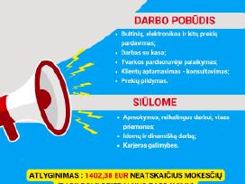 Ieškome pardavėjo konsultanto Elektroniko Taškas.