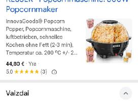 Popkorno gaminimo aparatas