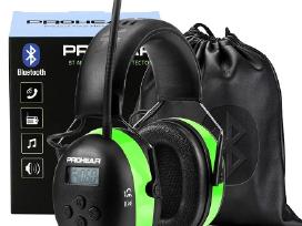 Darbo apsauginės ausinės Bluetooth, Fm radija, LCD