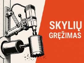 Skylių gręžimas betone, mūre, gelžbetonyje nuo 30€