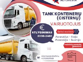 Darbas Tank konteinerių (cisternų) vairuotojams