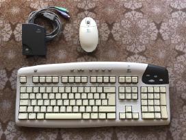 Retro Logitech Cordless Desktop klaviatūra ir pelė
