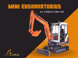 Mini ekskavatoriaus paslaugos