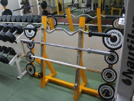 Svarmenų stovas,techno gym štanga ir svoriai.