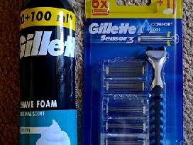 Gillette peiliukai ir putos