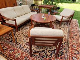 Vintažinė mid century tikmedžio sofa ,foteliai