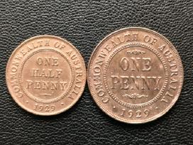 (260) 1/2 ir 1 pensas 1929m. Australija
