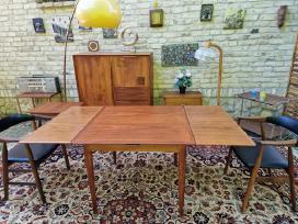 Vintažinis mid century tikmedžio valgomojo stalas
