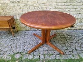 Vintažinis mid century tikmedžio valgomojo stalas
