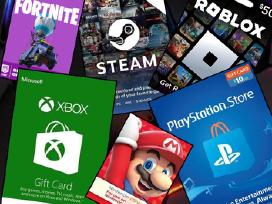 Papildymai, kortelės, gift cards