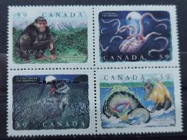 Kanada 1990 fauna, švarūs, Michel 1197-1200