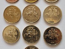 Lietuva. Pilnas apyvartinių litų monetų rinkinys